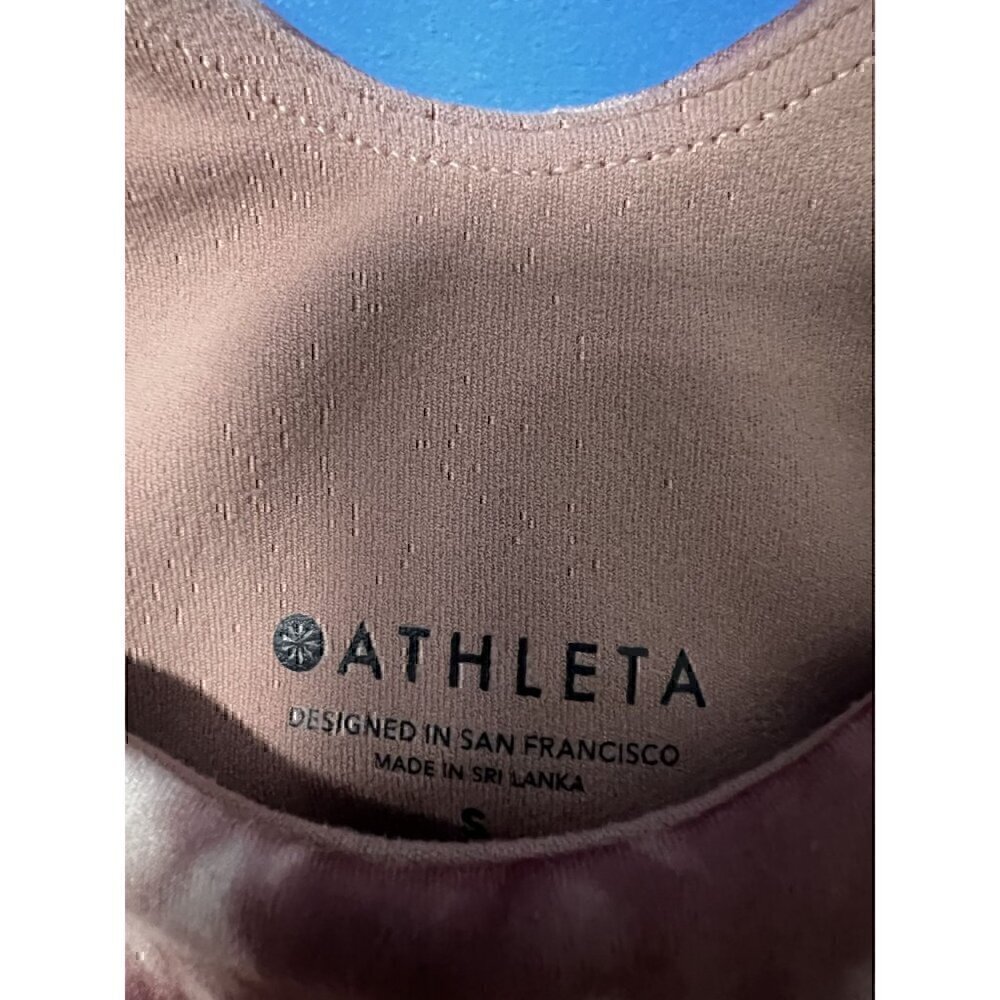 Athleta Tie-Dye Racerback Crop Top S, ATHLETIC WEAR, CROP TOP, TIE DYE TOP - Picture 6 of 7